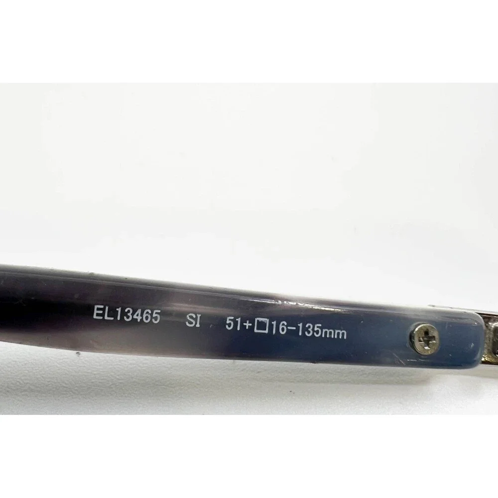 Elle Eyeglasses Womens Silver Blue EL13465 Metal Rectangle 51-16-135